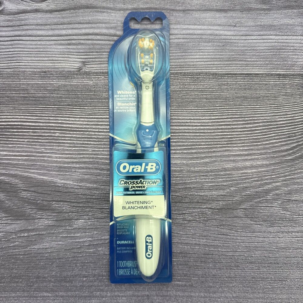 Oral B Toothbrush Cross Action Power WHITENING Battery VTG NOS READ DESCRIPTION*